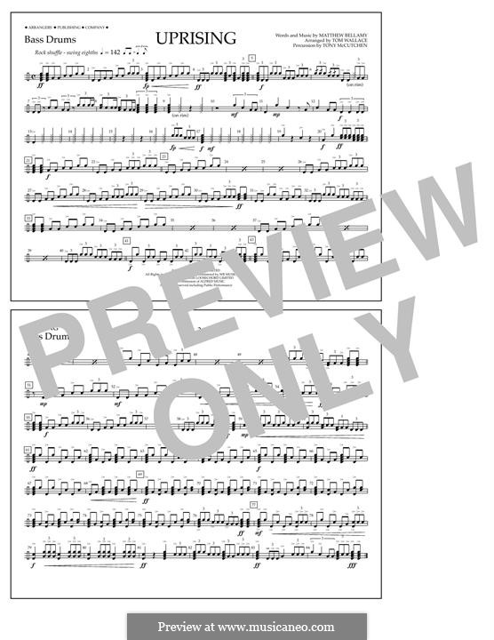 Uprising (Muse): Bass Drums part by Matthew Bellamy