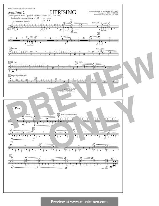 Uprising (Muse): Aux. Perc. 2 part by Matthew Bellamy