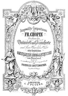 No.2 in E Flat Major: For cello and piano by Frédéric Chopin