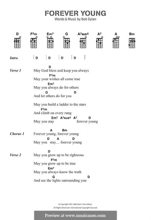 Forever Young I: Lyrics and chords by Bob Dylan