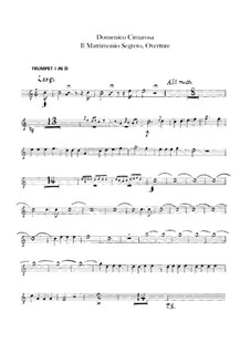 The Secret Marriage: Overture – Trumpets I-II Parts by Domenico Cimarosa