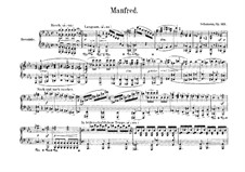 Manfred, Op.115: Overture. Arrangement for piano four hands – parts by Robert Schumann