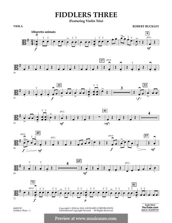 Fiddlers Three by R. Buckley - sheet music on MusicaNeo