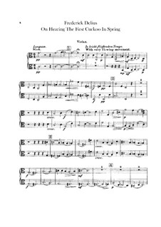 On Hearing the First Cuckoo in Spring: Violas part by Frederick Delius