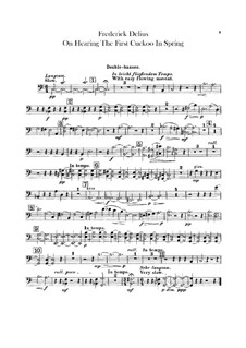 On Hearing the First Cuckoo in Spring: Double bass part by Frederick Delius