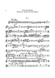 Summer Night on the River: Oboe part by Frederick Delius