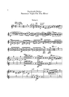 Summer Night on the River: Violins parts by Frederick Delius