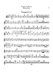 Brigg Fair : Trumpets parts by Frederick Delius