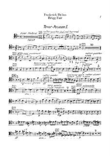 Brigg Fair : Trombones and tuba parts by Frederick Delius