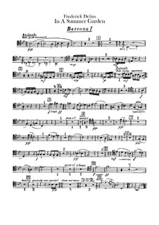 In a Summer Garden: Bassoons parts by Frederick Delius