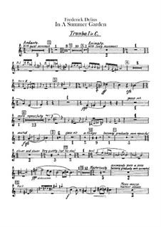 In a Summer Garden: Trumpets parts by Frederick Delius