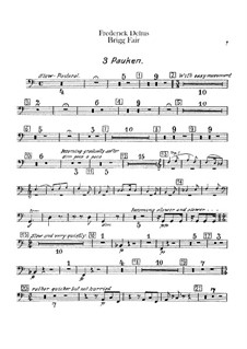 Brigg Fair : Percussion parts by Frederick Delius