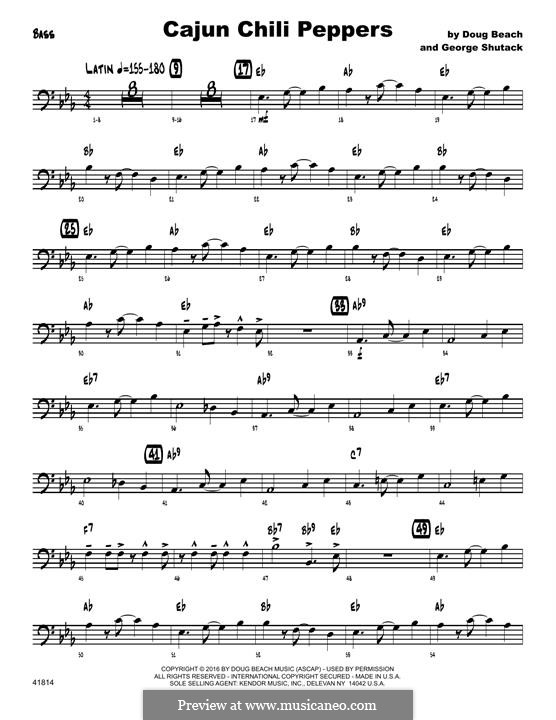 Cajun Chili Peppers: Bass part by George Shutack