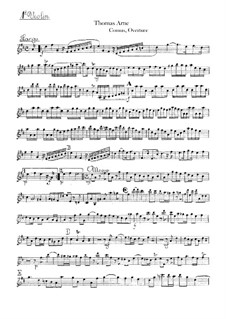 Comus: Overture – violins I-II parts by Thomas Augustine Arne