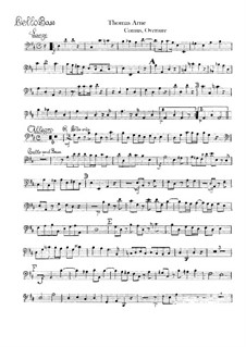 Comus: Overture – сello and double bass part by Thomas Augustine Arne