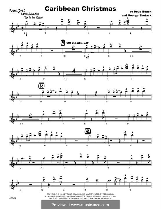 Caribbean Christmas: Flute part by Doug Beach