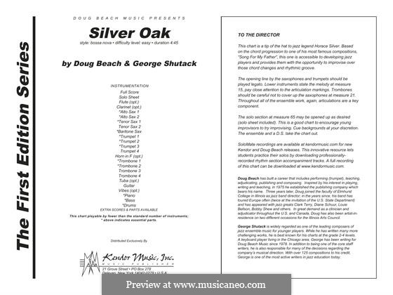 Silver Oak: Full Score by Doug Beach, George Shutack