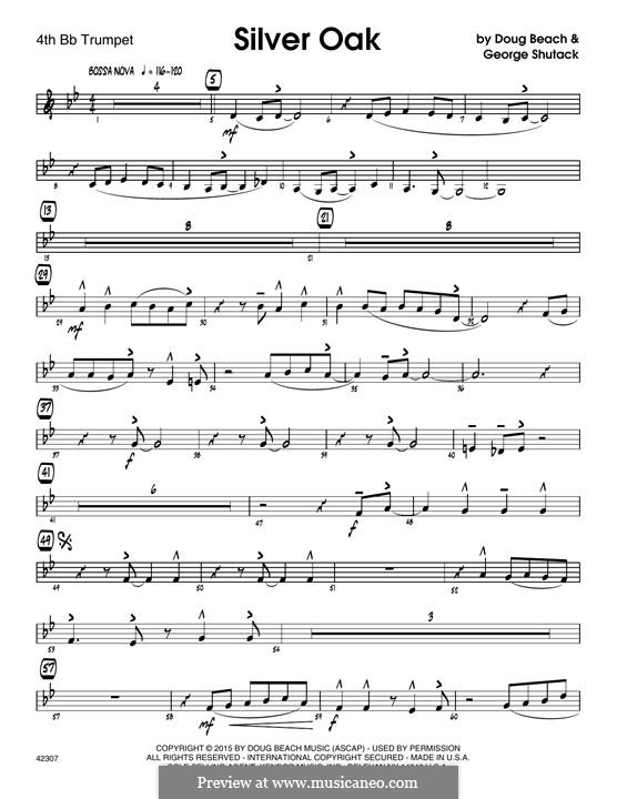 Silver Oak: 4th Bb Trumpet part by Doug Beach, George Shutack
