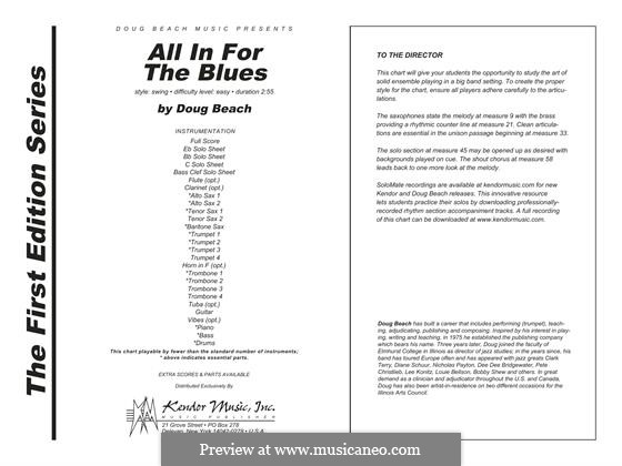 All in for The Blues: Full Score by Doug Beach