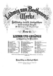Im Arm der Liebe ruht sich's wohl, WoO 159: Singpartitur by Ludwig van Beethoven