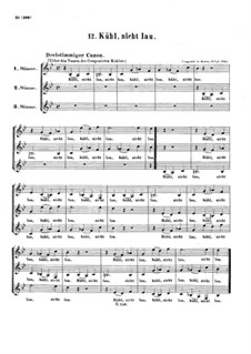 Kühl, nicht lau, WoO 191: Canon for three voice by Ludwig van Beethoven