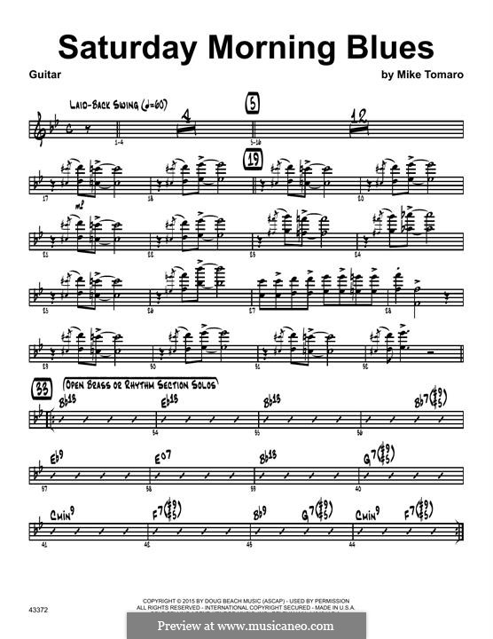 Saturday Morning Blues: Guitar part by Mike Tomaro