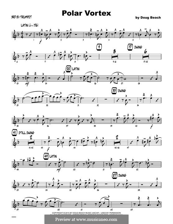 Polar Vortex: 3rd Bb Trumpet part by Doug Beach