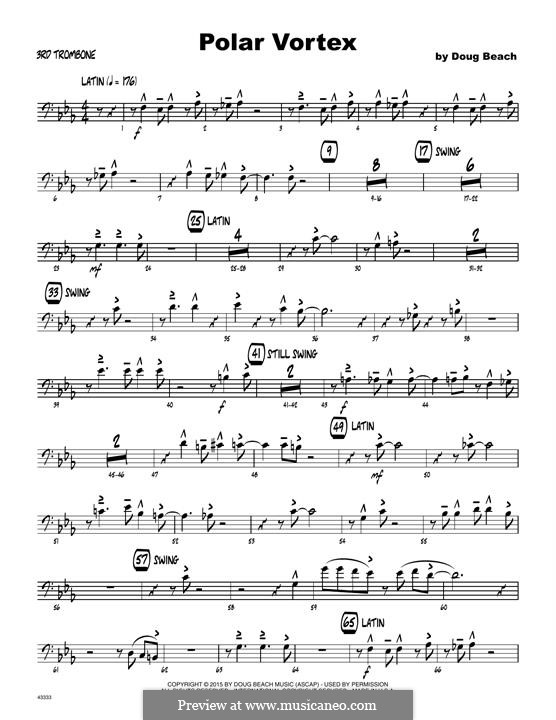 Polar Vortex: 3rd Trombone part by Doug Beach