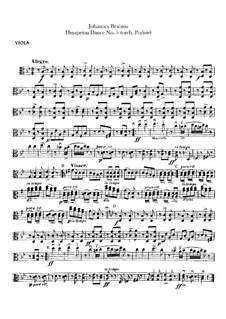 No.5, 6: For orchestra – viola part by Johannes Brahms