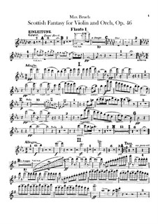 Scottish Fantasia for Violin and Orchestra, Op.46: Flutes parts by Max Bruch