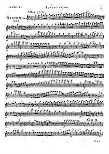 Symphony No.1 in B Flat Major, Op.18: Flute I part by Muzio Clementi