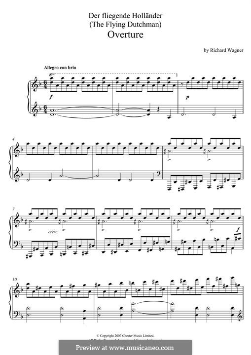 Fragments: Overture, for piano by Richard Wagner