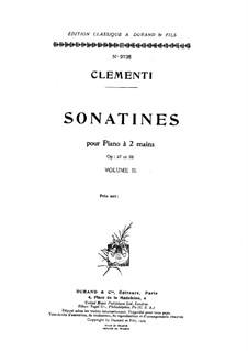 Three Sonatinas, Op.37: Complete set by Muzio Clementi