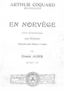 En Norvège. Symphonic Suite: Version for piano four hands by Arthur Coquard