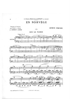 En Norvège. Symphonic Suite: Movement I, for piano four hands by Arthur Coquard