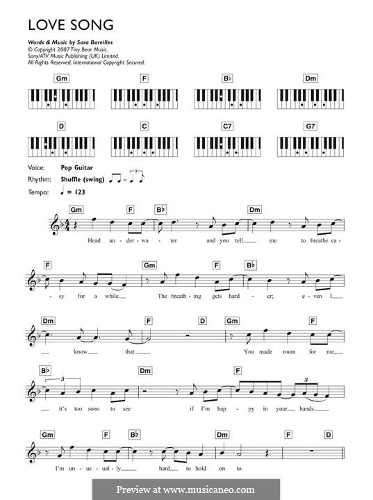 Love Song: For piano by Sara Bareilles