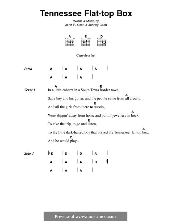 Tennessee Flat Top Box: For guitar by Johnny Cash