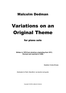 Variations on an Original Theme, MMS6: Variations on an Original Theme by Malcolm Dedman