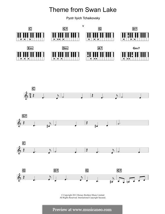 No.14 Scène: Arrangement for piano (Theme) by Pyotr Tchaikovsky