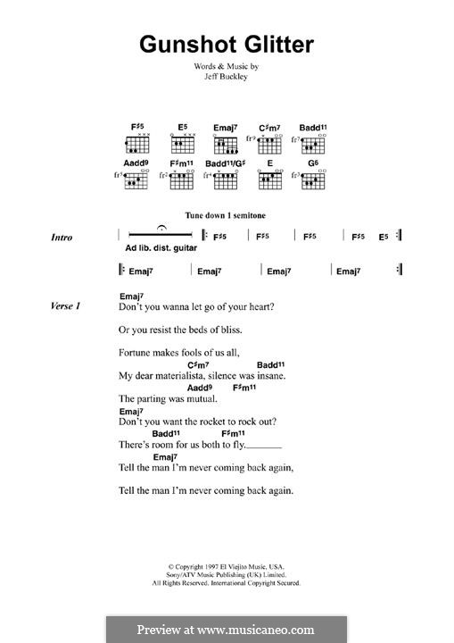 Gunshot Glitter: For guitar by Jeff Buckley