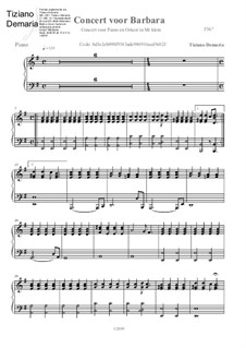 Concert voor Barbara: Piano part by Tormy Van Cool