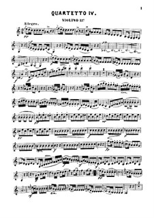 String Quartet No.4 in C Major : Violin II part by Carl Ditters von Dittersdorf