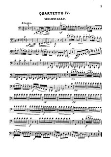 String Quartet No.4 in C Major : Cello part by Carl Ditters von Dittersdorf