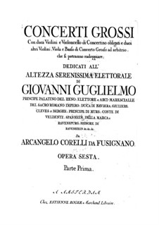 Complete set: Basso continuo ripieno part by Arcangelo Corelli