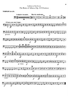Overture: Timpani part by Ludwig van Beethoven