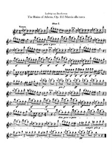 Turkish March: Oboes I, II parts by Ludwig van Beethoven