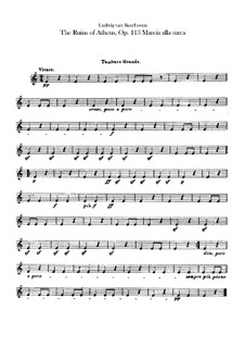 Turkish March: Bass drum and triangle parts by Ludwig van Beethoven