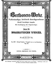 König Stephan (King Stephen), Op.117: Full score by Ludwig van Beethoven