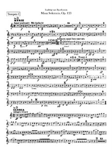 Missa Solemnis, Op.123: Trumpets I, II parts by Ludwig van Beethoven