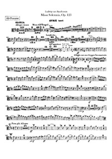 Missa Solemnis, Op.123: Trombones parts by Ludwig van Beethoven